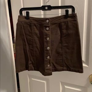 Army green skirt